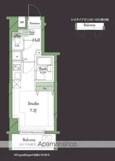 HF明大前レジデンス【2階】の間取り