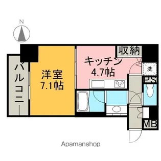 レジディア高岳【14階】の間取り