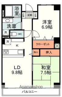 ル・ボア平喜【3階】の間取り