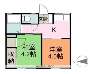 シティハイムカツマタ【2階】の間取り