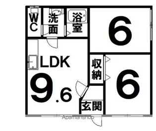 釧路双葉マンション【2階】の間取り