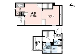 CB吉川KAJIN【102号室号室】の間取り