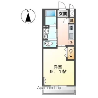 プリムール【106号室】の間取り