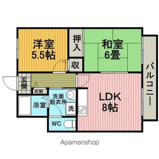 アンジュルーブル【305号室】の間取り