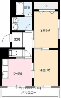 2DKの間取り画像