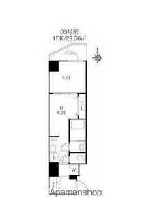 GRANPASEO菊川【305号室】の間取り