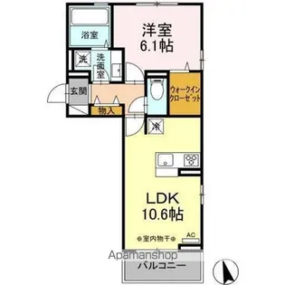 サンプラウド藤【2階】の間取り