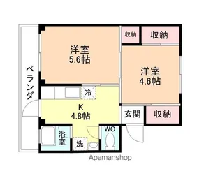 ベルク堀切2号棟【404号室】の間取り