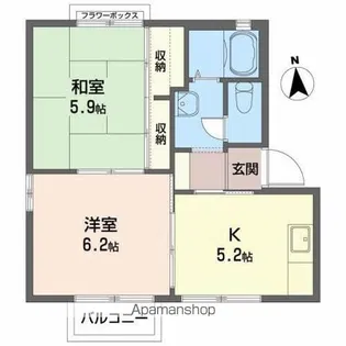 ディアスグレイス【2階】の間取り