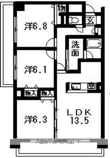 エスポワール【5階】の間取り