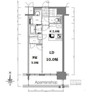 SーRESIDENCE亀島駅前BLAZE(ブレイズ)【7階】の間取り