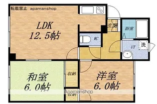 和光ハイツ 2号棟【201号室】の間取り