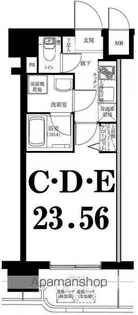 グリフィン横浜・ベイグランデ弐番館【405号室】の間取り