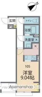 カインドネス矢部【105号室号室】の間取り