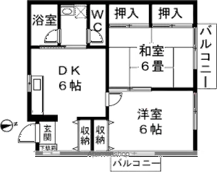 グランペール緑町【205号室】の間取り