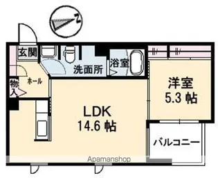 アタケイグレックビル【3階】の間取り