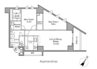 レジディアタワー中目黒【17階】の間取り