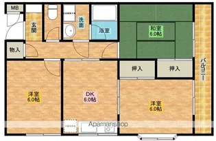 プレタメゾンF【301号室】の間取り