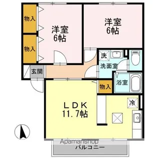 メゾン・ロゼール A【1階】の間取り