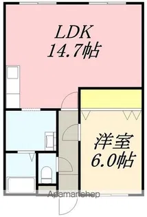 ピアパレス湯浜【202号室】の間取り