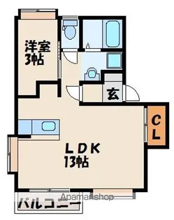 シャングリラⅡ番館【1階】の間取り