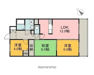 カルフール大町【7階】の間取り