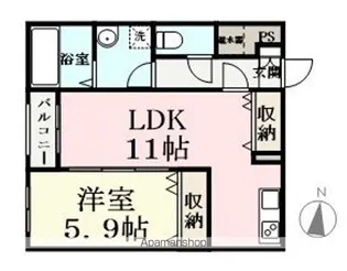 PURE【301号室】の間取り