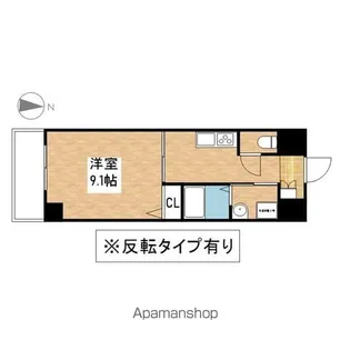 パラシオン車道西館【3階】の間取り