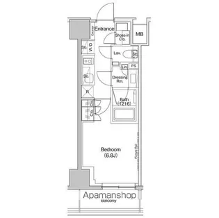 ザ・パークハビオ入谷【7階】の間取り