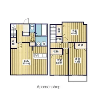 ソシア万寿【A号室】の間取り