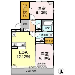 コンソラトゥール別保【3階】の間取り