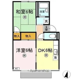 プレジール林【1階】の間取り