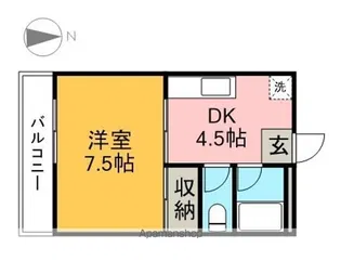 アドバンスオーシャン101【2階】の間取り