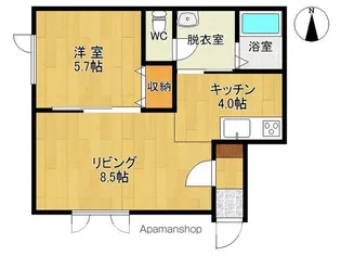 アイ—レⅡ【1B号室】の間取り