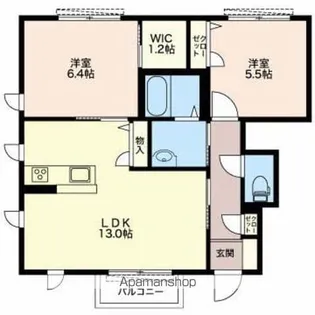 CORTE DEL SOLE C棟【C102号室】の間取り