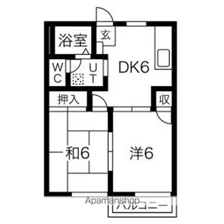 ドミール八代【1階】の間取り