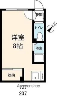 パブリックヴィラⅢ【207号室】の間取り