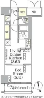 ザ・パークハビオ神楽坂レジデンスSOUTH【1階】の間取り