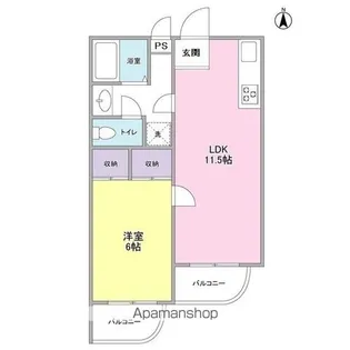 サンライズ松本NO.6【1階】の間取り