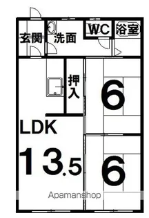 コーポかわしま【8号室】の間取り