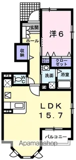 ブライトフラワーD【1階】の間取り