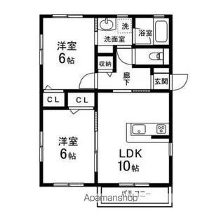 ウッディランド壱番館【202号室】の間取り