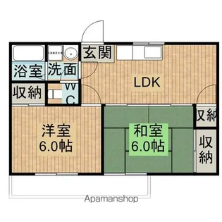 ハイツオネシス【102号室】の間取り