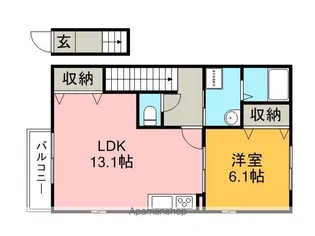 アンプルール リーブル Ciel【2階】の間取り