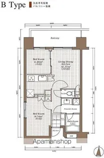 ザ・パーククロス錦糸町レジデンス【2階】の間取り