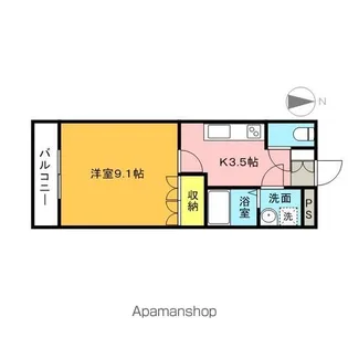 岐阜県岐阜市北島2丁目【アパート】の間取り