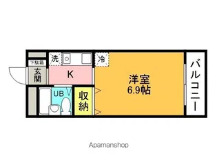 リバーサイドハイツ米田【2階】の間取り
