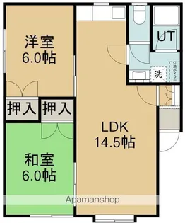 ハイツ木村【1階】の間取り