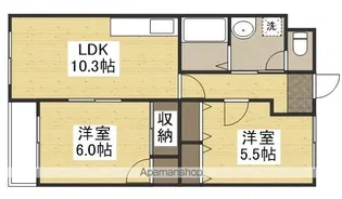 ガレリア21 Ⅱ【2階】の間取り