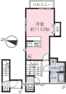 レフィナード小竹【2階】の間取り